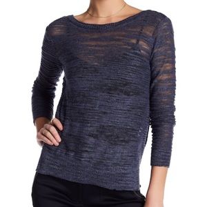 Veronica Beard V back navy blue sweater size xs